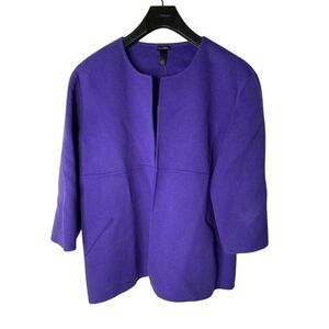 Eileen Fisher wool jacket purple women's size large NEW WITH TAGS